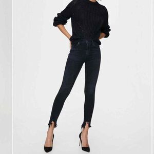 AGOLDE Sophie High Rise Distressed Skinny Jean Women’s 27 Washed Black Eco Denim